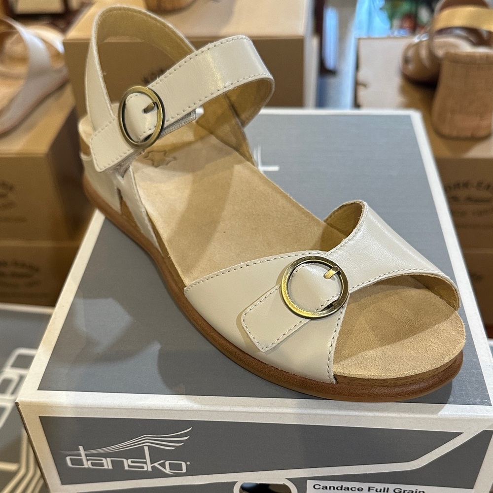 Dansko Cream Sandals with Buckle